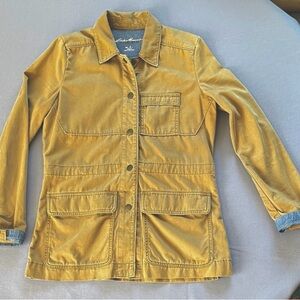 Eddie Bauer Legend Wash Women’s Utility Jacket Gold/Tan Size S 100% Cotton